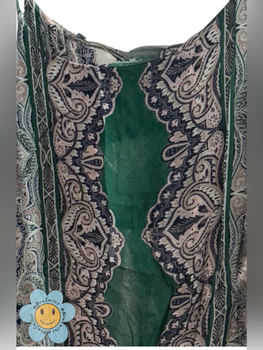 Verse ~Boho~ Paisley ~Medallion Print~ Tunic Top ~ Pretty Green & Purples